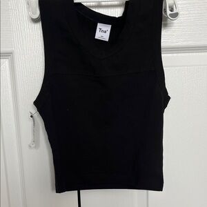 TNA Black V-Neck Tank Top